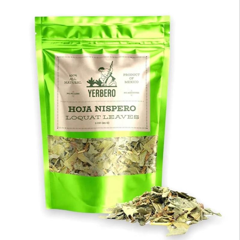 Nispero Loquat Leaf Herbal Tea 4oz (113g) Wildcrafted Loose Leaf Tea, Premium Mexican Herb, Natural Botanical Infusion, Makes 20+ Cups
