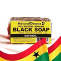NaturalDawaa Handmade Raw African Black Soap – 5 oz | 100% Natural with Shea Butter & Honey