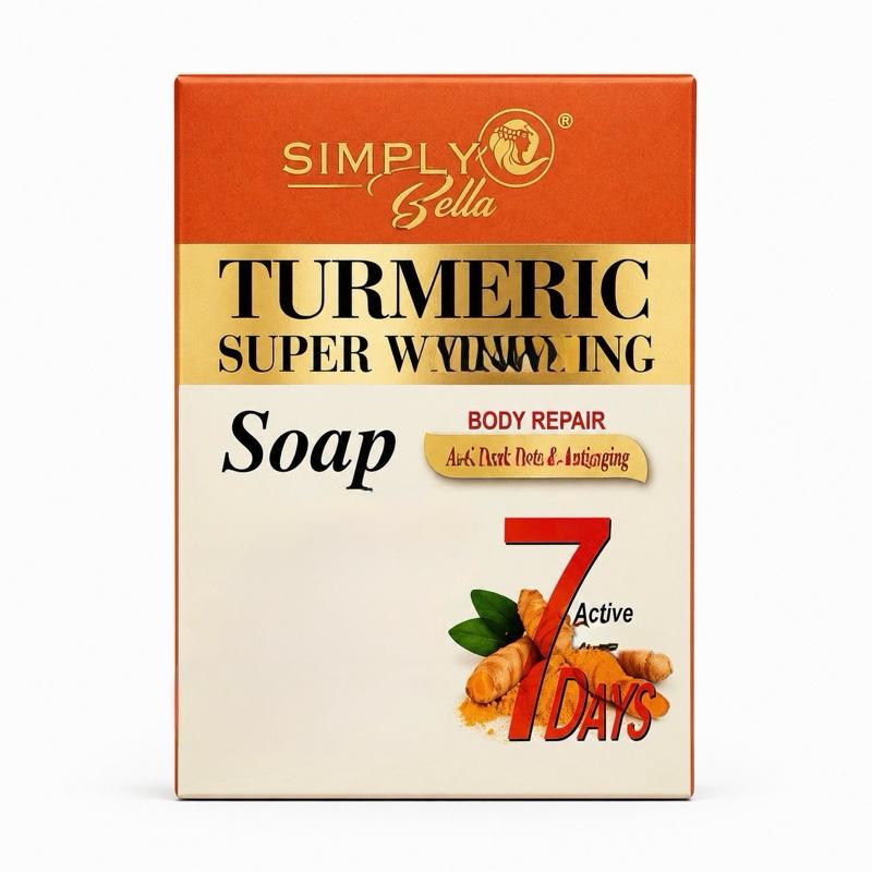 Simply Turmeric Soap Bar – Cleansing Body Soap with Turmeric Extract, Daily Skin Care, 100g
