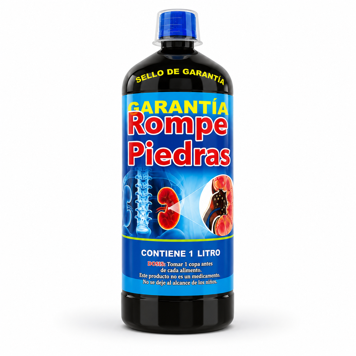 Rompe Piedras Natural Kidney Support Herbal Liquid Supplement with Chanca Piedra & Botanical Blend – 1 Liter