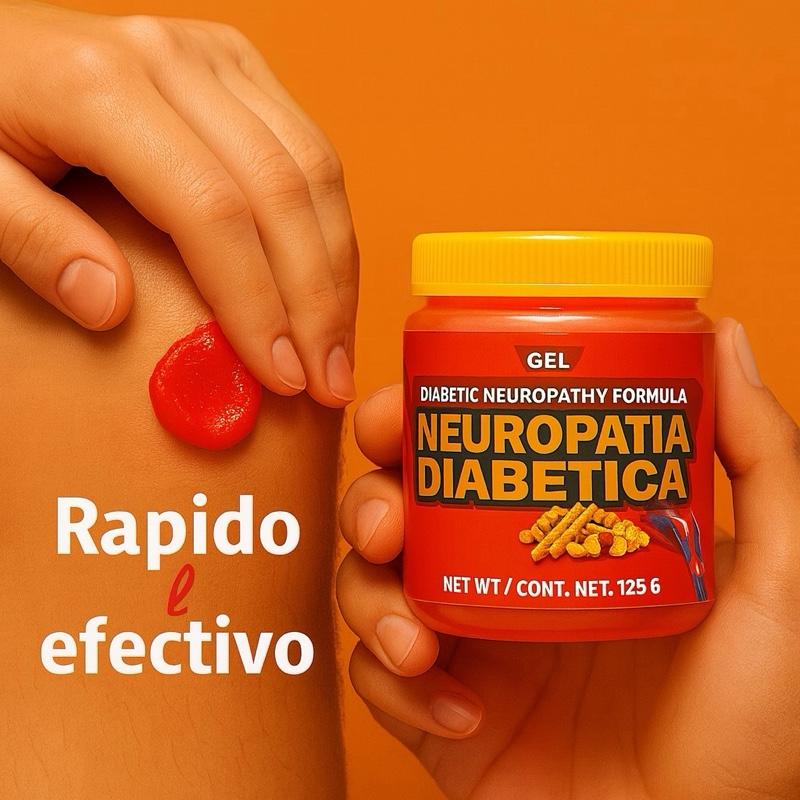 Neuropatía Diabética Massage Gel 125g – Turmeric & Cinnamon Body Care Gel | Warming Massage Formula | Made in Mexico