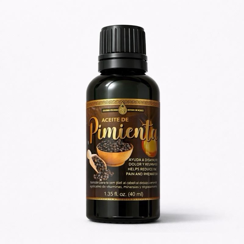 100% Natural Black Pepper Oil 40ml | Warming Massage Oil for Muscle Comfort | Skin & Hair Care | Spicy Aroma | External Use
