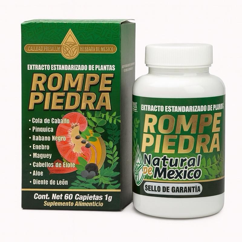 Stone Breaker (Rompe Piedra) Standardized Herbal Supplement – 60 Caplets by Natural De Mexico