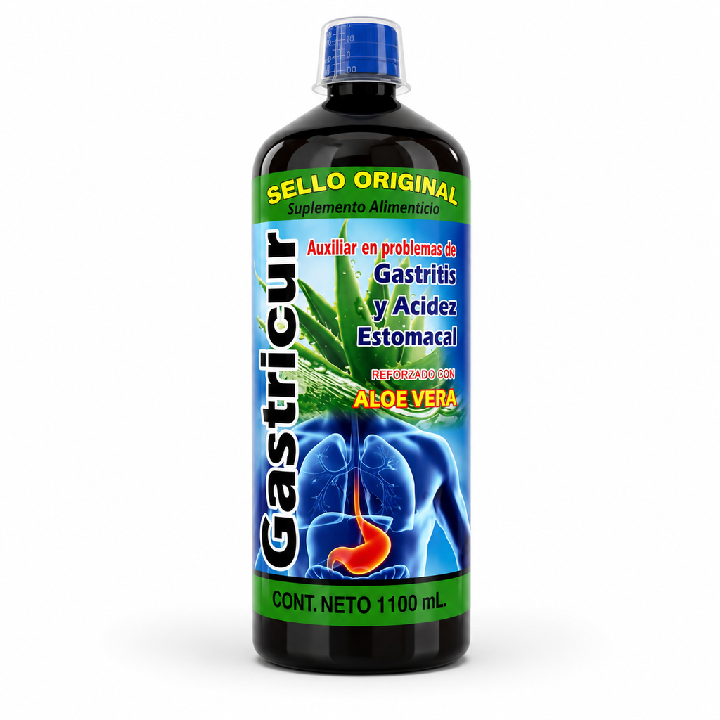 Gastricur Herbal Liquid Supplement with Aloe Vera, 1100 mL (37.2 fl oz), Traditional Botanical Blend, Liquid Dietary Supplement