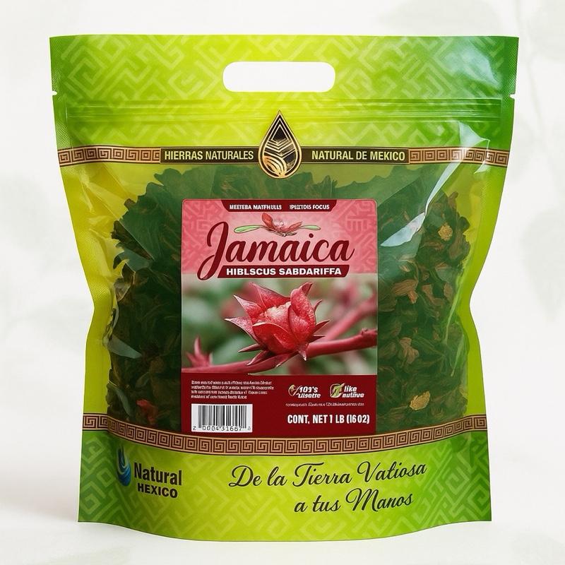 Viral Flor de Jamaica Hibiscus Flowers Tea 1lb, Dried Hibiscus Petals for Herbal Tea & Agua Fresca, Caffeine Free, Non-GMO, No Sugar Added