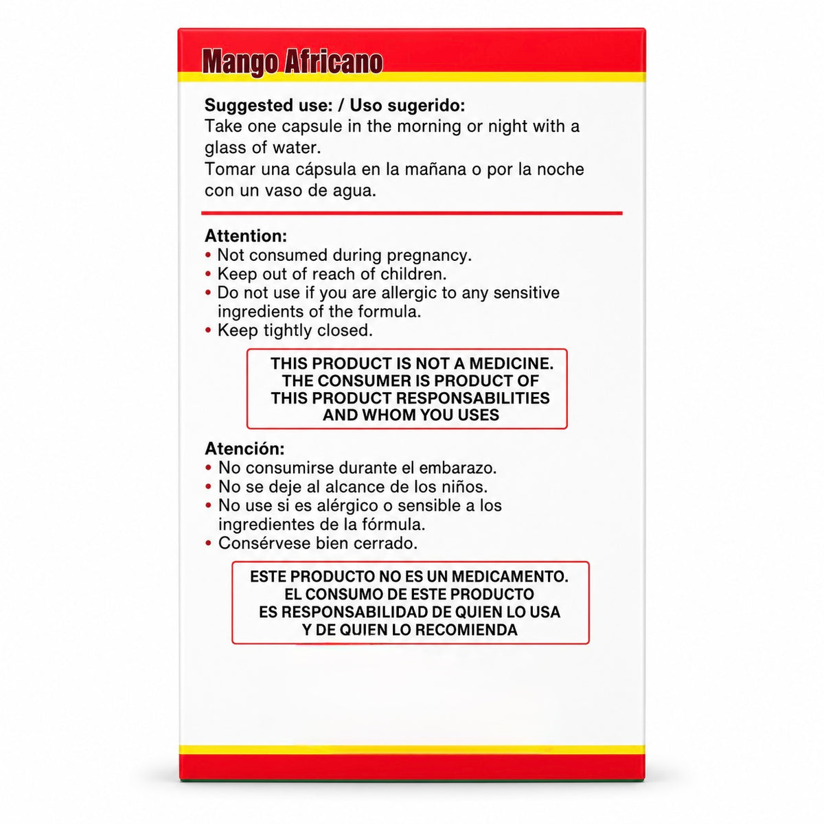 Mango Africano Reinforced Master Magic (Net. Wt. 30 Capsules of 500mg) Dietary Supplement