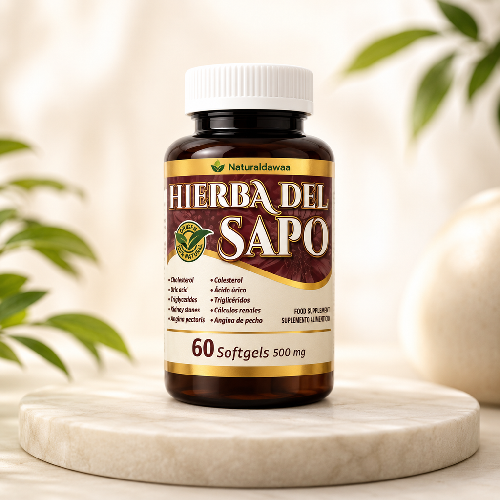 Hierba del Sapo Herbal Dietary Supplement, Traditional Plant-Based Daily Wellness Formula, 60 Softgels, 500 mg Each