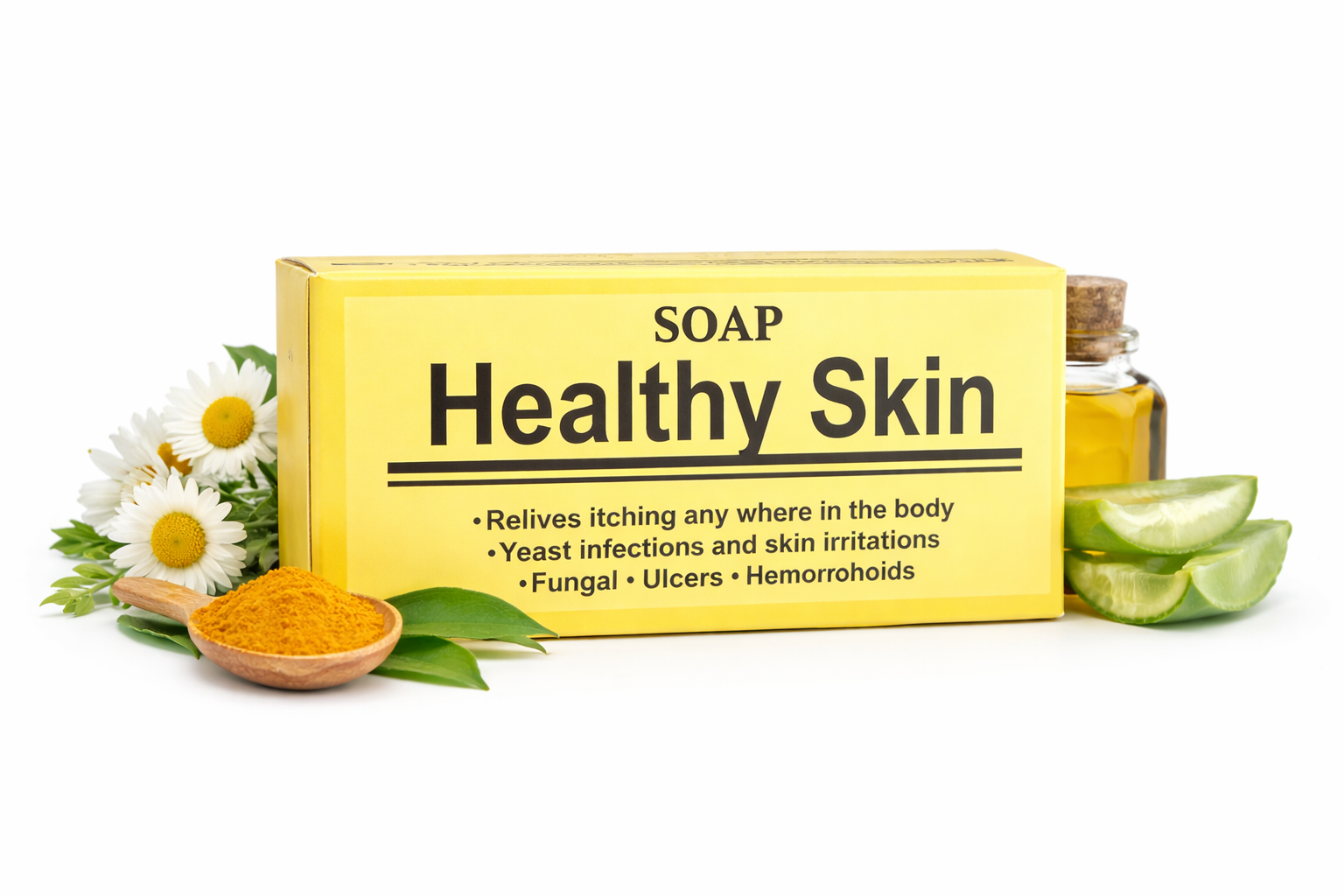 Healthy Skin Soap Bar – Gentle Cleansing Soap for Face & Body – Daily Cleansing Bar for Dry & Sensitive Skin – 50g