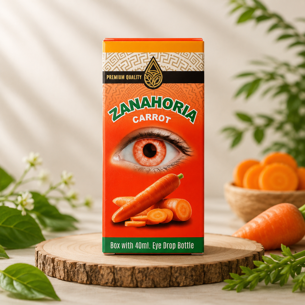 ￼ Carrot Herbal Eye Drops 40 mL | Botanical Eye Care Formula | Daily Use