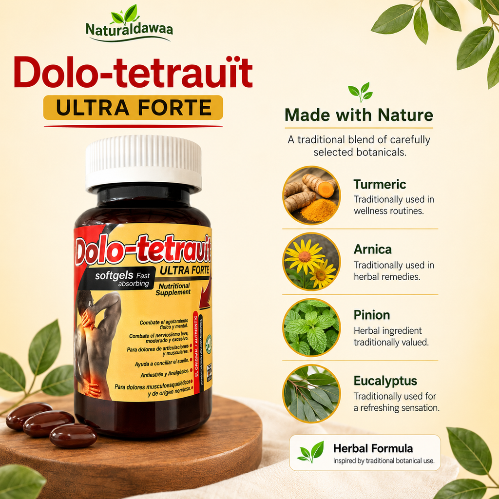 Dolo-Tetrauif Ultra Forte Nutritional Supplement – Fast-Absorbing, Easy-to-Swallow Formula, 30 Softgels