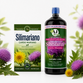Combo Offer! Silimariano Silymarin & Milk Thistle Combo – Naturaldawaa Botanical Supplement + AJ Herbs Cardo Mariano Liquid Tonic, 1 Liter