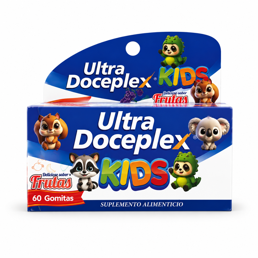 Ultra Doceplex Kids Fruit-Flavor Multivitamin Gummies, 60-Chewable Dietary Supplement for Children