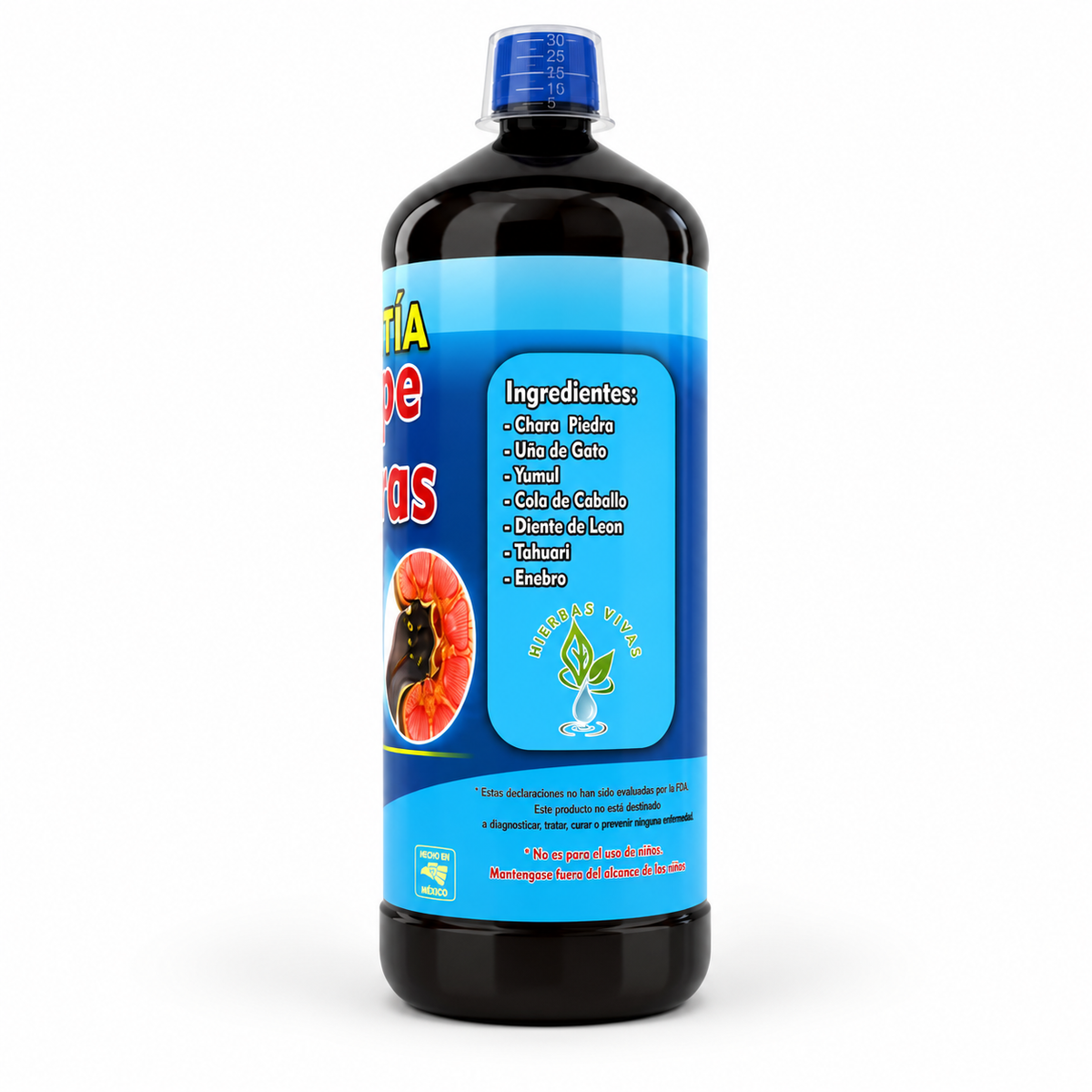 Rompe Piedras Natural Kidney Support Herbal Liquid Supplement with Chanca Piedra & Botanical Blend – 1 Liter