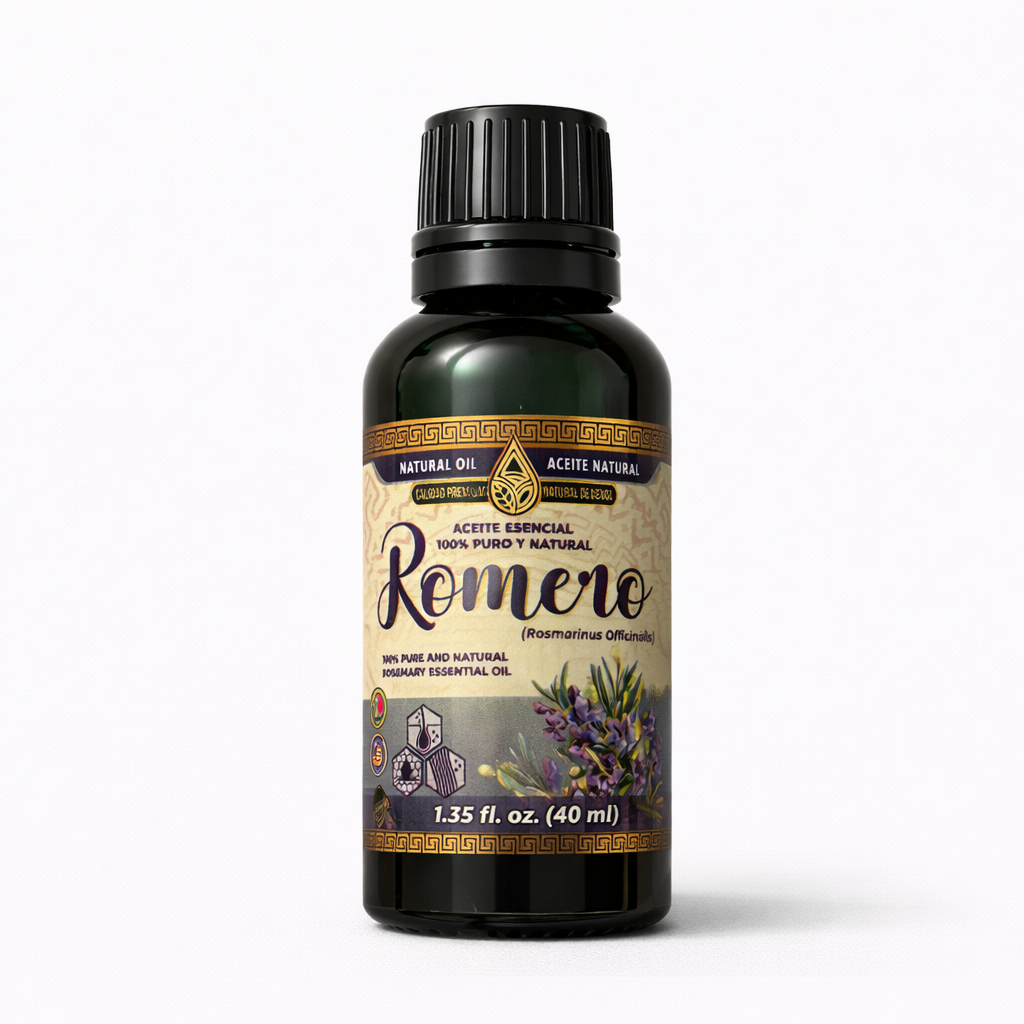 Aceite Esencial de Romero 40ml | 100% Puro y Natural (Rosmarinus officinalis) | Aroma Herbal Fresco para Cuidado del Cabello, Piel y Aromaterapia
