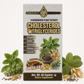 Cholesterol & Triglycerides Standardized Plant Extract Dietary Supplement – 60 Caplets, 1 g – Oregano, Boldo, Oatmeal, Omega 3-6-9 & Fish Oil