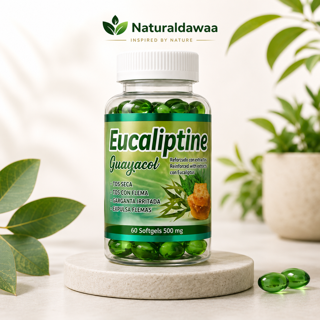 Eucaliptine Guaiacol with Eucalyptus Extracts, Herbal Respiratory Wellness Formula, 60 Softgels, 500 mg Each