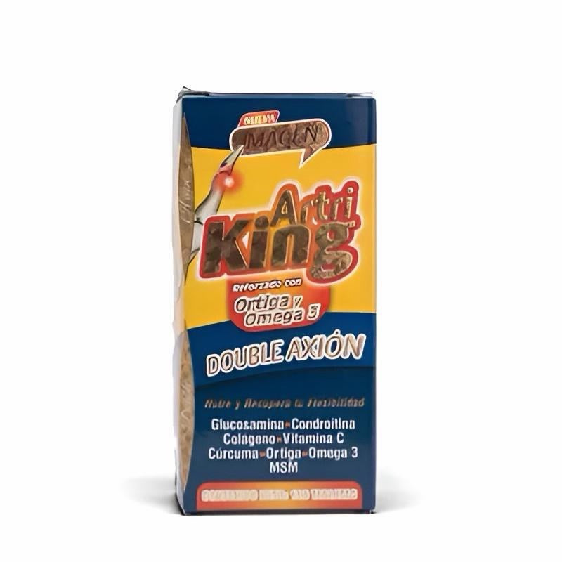 Artri Ajo KING Reforzado Joint Support Dietary Supplement – Glucosamine, Omega-3, Nettle, Turmeric, Collagen & Vitamin C – 100 Tablets