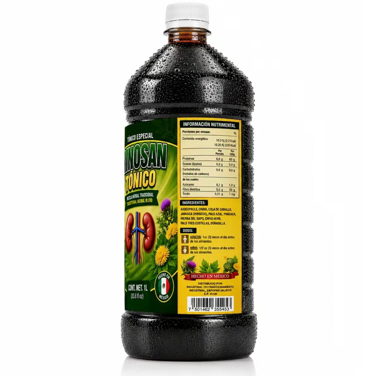 Rinosan Tónico Especial – Traditional Herbal Blend Made with Natural Botanical Ingredients, Made in Mexico, 1 Liter (33.8 fl oz)