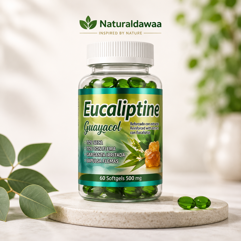 Eucaliptine Guaiacol with Eucalyptus Extracts, Herbal Respiratory Wellness Formula, 60 Softgels, 500 mg Each