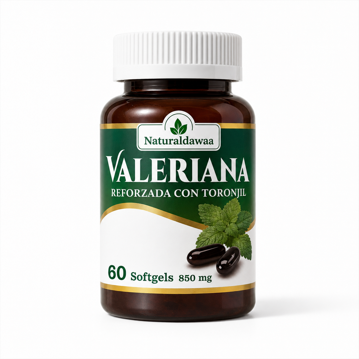 Valerian Root with Lemon Balm Supplement, Relaxation and Restful Sleep Support, Plant-Based Formula, 60 Softgels, 850 mg