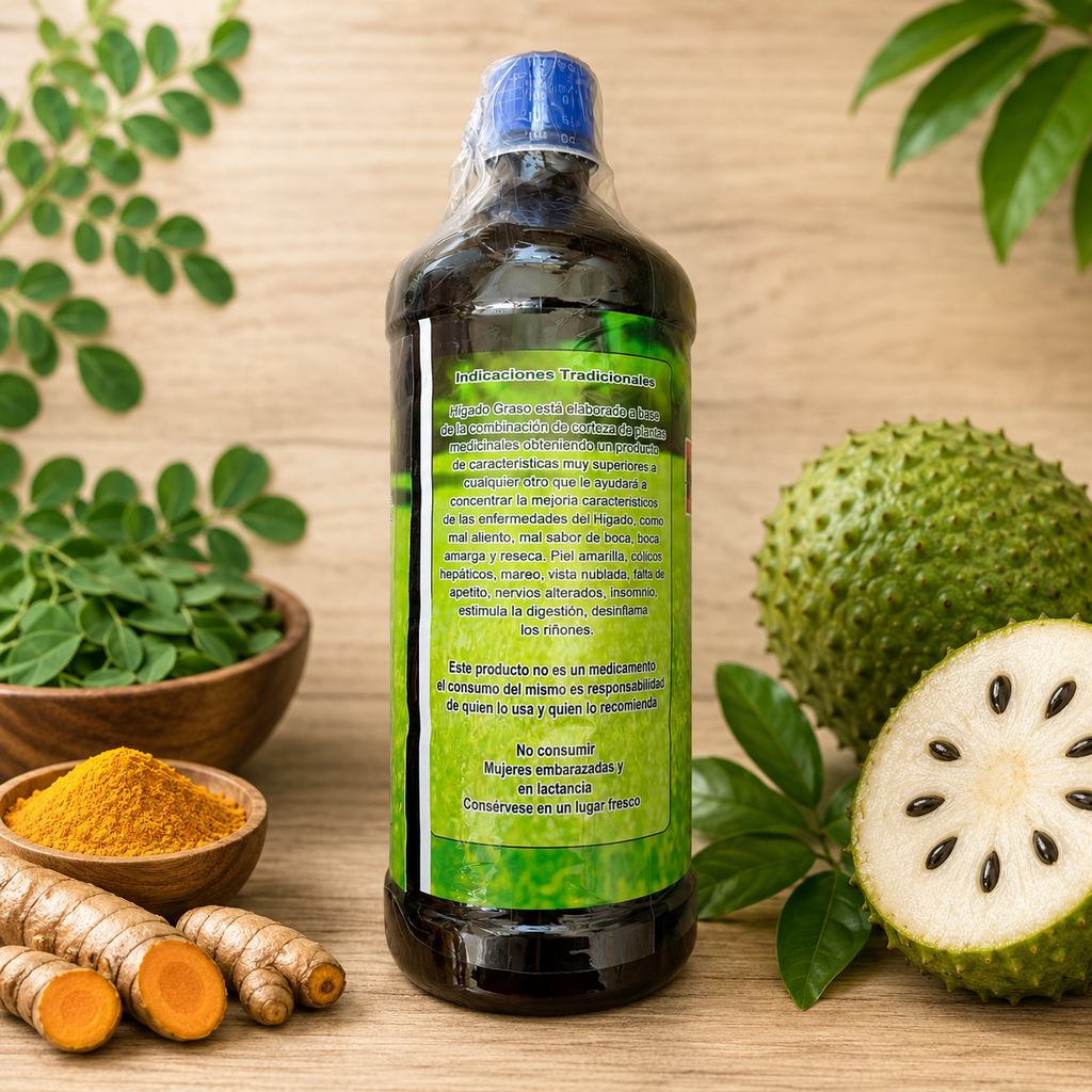 Higado Graso Herbal Liquid Dietary Supplement with Traditional Botanical Ingredients | 32 fl oz (946 mL)