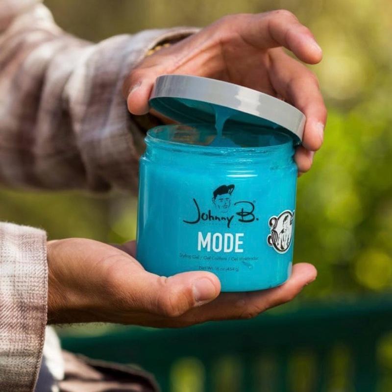 Johnny B Mode Styling Gel 32oz – Strong Hold Hair Styling Gel for Men & Women, Long-Lasting Control & Shine