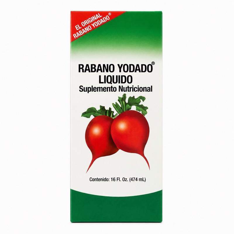 Rabano Yodado Liquid Nutritional Supplement with Iodine, Vitamin B Complex & Radish Extract – 16 fl oz (474 mL)