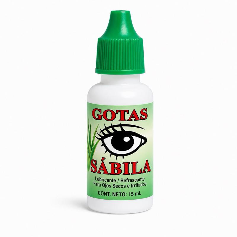 Sábila Aloe Eye Drops 15 mL Precision Dropper Bottle