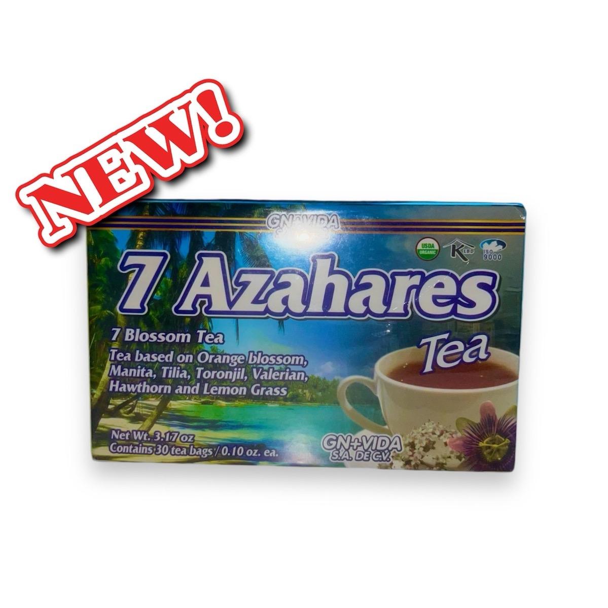 7 Azahares Herbal Tea Blend with Orange Blossom, Manita, Tilia, Toronjil, Valerian, Hawthorn & Lemon Grass, Organic Herbal Tea, 30 Tea Bags
