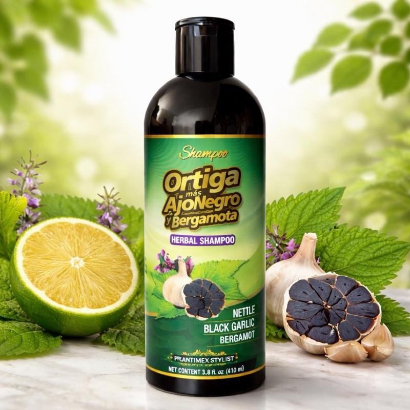 Ortiga Black Garlic & Bergamot Herbal Shampoo 13.8 oz (410ml)