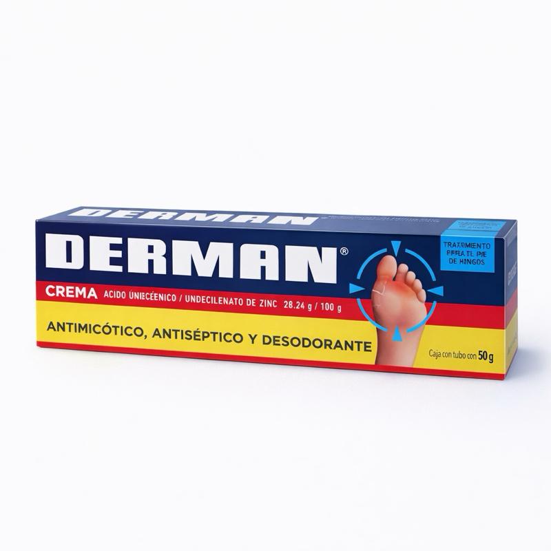 Derman Antifungal Nail & Foot Cream 50g – Antimycotic, Antiseptic & Deodorizing Treatment for Thick, Discolored & Damaged Nails